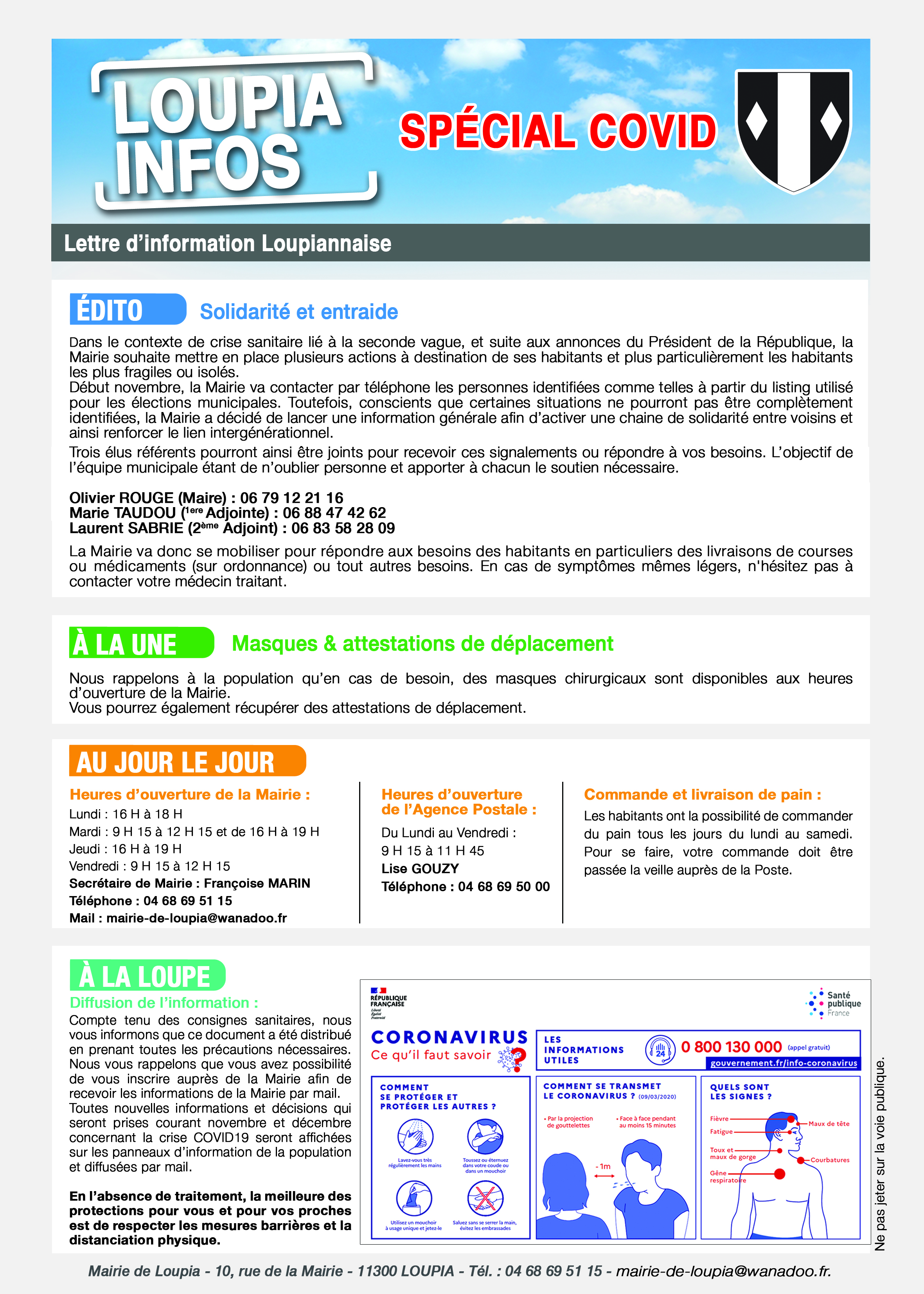 Loupia Infos Novembre 2020 Special COVID